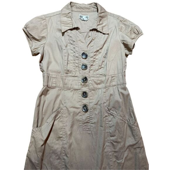 Robbie Bee Khaki Utility denim dress sz 10P - Picture 4 of 9